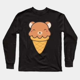 Kawaii Cute Bear Ice Cream Long Sleeve T-Shirt